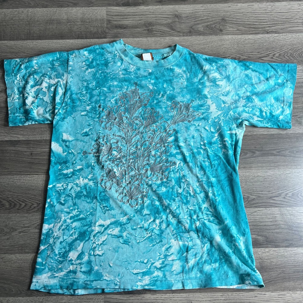 VTG Floral T Shirt Fits Medium Thrashed Single Stitch Distressed 90s Made in USA